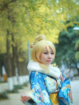 《lovelive！》绚濑绘里未觉醒和服C O S P L A Y_《多情.迟暮秋》 (2)