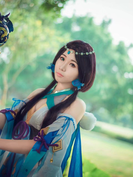 《阴阳师手游》八百比丘尼苍之雀羽 C O S P L A Y_阴阳师——八百比丘尼 苍之雀羽 (5)