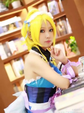 《Lovelive！》绚濑绘里情人节女仆 C O S P L A Y_绚濑绘里同人女仆 (7)