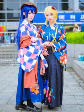 《Love Live!》大正浪漫和服未觉醒绘海组 C O S P L A Y_赏花时咫素。 (6)