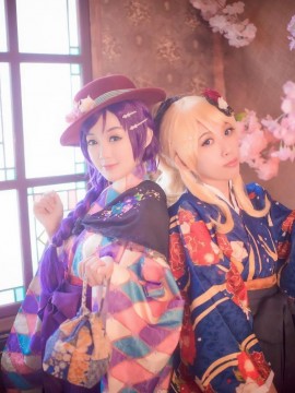 《Love Live!》大正浪漫和服未觉醒希绘组 C O S P L A Y_Love Live_大正浪漫 (4)