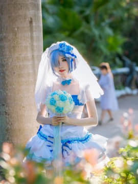 《从零开始》雷雷姆同人婚纱装 C O S P L A Y_如果是未来的话题，必须要笑着聊吧 (7)