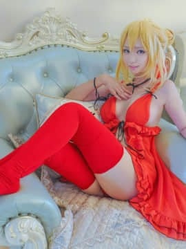 《Fate Extella》 阿尔托莉雅X尼禄睡服特典 C O S P L A Y_0009