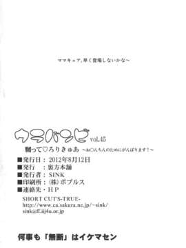 (C82) (同人誌) [裏方本舗 (SINK)] ウラバンビ45 嬲ってろりきゅあ～お○んちんのためにがんばります!～ (プリキュア)_lolicure_26