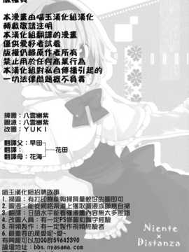 (C83)(同人誌)[天災族] Niente：Distanza (東方)(非エロ)[喵玉汉化_628]_0002