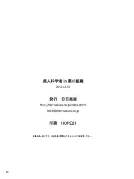 (C83) (同人誌) [日日楽楽 (青木幹治)] 美人科学者 in 悪の組織 (ToLOVEる)_bijin_026