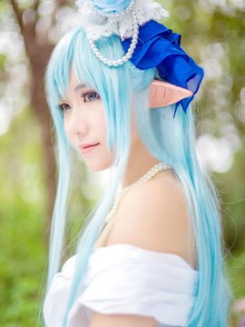 《刀剑神域》 亚丝娜ALO精灵婚纱 C O S P L A Y_0022