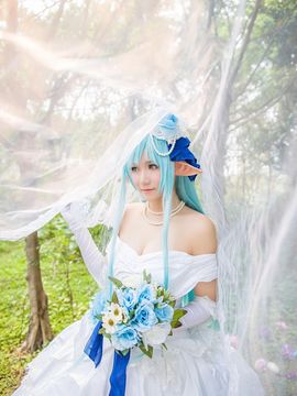 《刀剑神域》 亚丝娜ALO精灵婚纱 C O S P L A Y_0012
