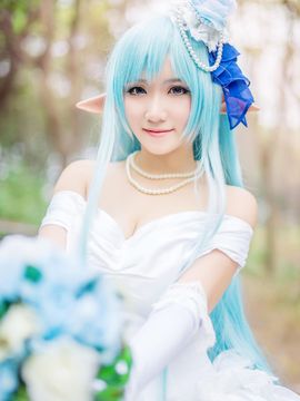 《刀剑神域》 亚丝娜ALO精灵婚纱 C O S P L A Y_0014