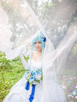 《刀剑神域》 亚丝娜ALO精灵婚纱 C O S P L A Y_0015