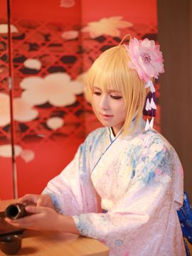 fate zero saber新年浴衣COS_0006