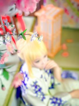 fate zero saber新年浴衣COS_SABER和服 C O S (4)