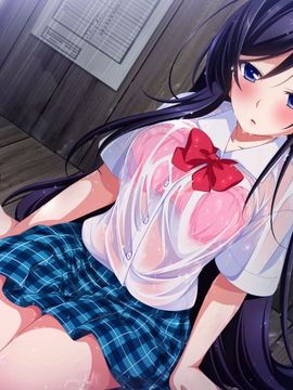 [おさんぽソフト] 【SS付きCG集】雨宿り濡れ透けJK中出しレイプ～黒髪お嬢様編～_002