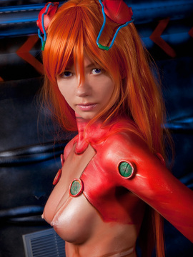 Evangelion - Rei and Asuka bodypaint cosplay_vandych-asuka03