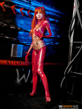 Evangelion - Rei and Asuka bodypaint cosplay_vandych-asuka13