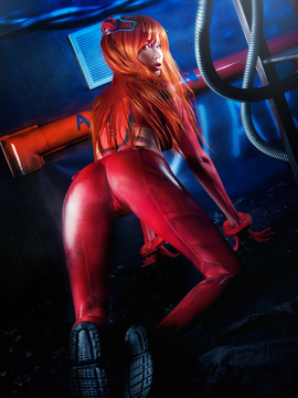 Evangelion - Rei and Asuka bodypaint cosplay_vandych-asuka17