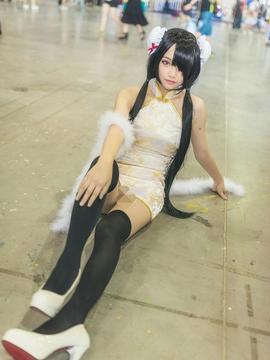 《date a live》時崎狂三除夕快乐 C O S P L A Y_【狂三旗袍】多多关照！论临时搭棚凑景的重要性！ (8)