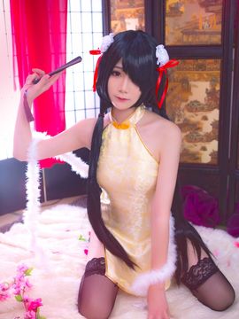 《date a live》時崎狂三除夕快乐 C O S P L A Y_【狂三旗袍】多多关照！论临时搭棚凑景的重要性！ (13)