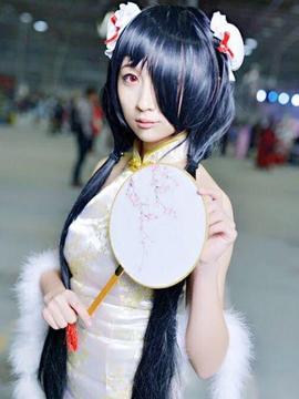 《date a live》時崎狂三除夕快乐 C O S P L A Y_时崎狂三白旗袍 (10)