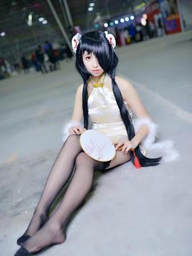 《date a live》時崎狂三除夕快乐 C O S P L A Y_时崎狂三白旗袍 (3)
