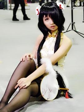 《date a live》時崎狂三除夕快乐 C O S P L A Y_时崎狂三白旗袍 (5)