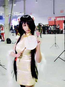 《date a live》時崎狂三除夕快乐 C O S P L A Y_时崎狂三白旗袍 (7)