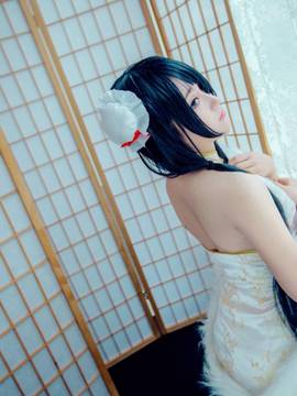 《date a live》時崎狂三除夕快乐 C O S P L A Y_时崎狂三白旗袍 (1)