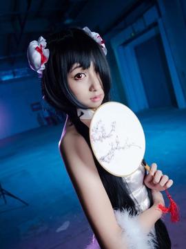 《date a live》時崎狂三除夕快乐 C O S P L A Y_时崎狂三白旗袍 (4)