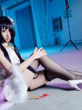 《date a live》時崎狂三除夕快乐 C O S P L A Y_时崎狂三白旗袍 (7)