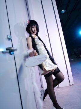 《date a live》時崎狂三除夕快乐 C O S P L A Y_时崎狂三白旗袍 (9)