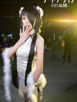 《date a live》時崎狂三除夕快乐 C O S P L A Y_时崎狂三白旗袍 (12)