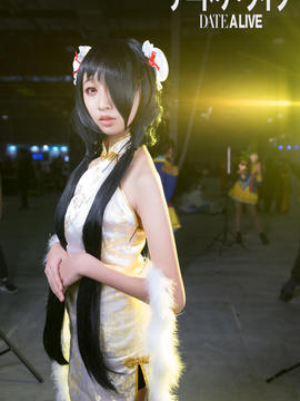 《date a live》時崎狂三除夕快乐 C O S P L A Y_时崎狂三白旗袍 (14)
