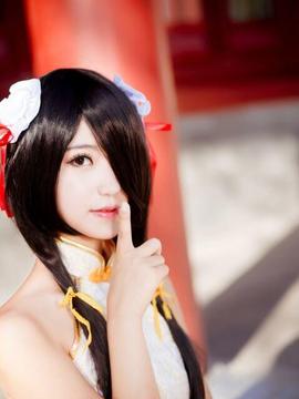 《date a live》時崎狂三除夕快乐 C O S P L A Y_狂三同人白旗袍 (9)