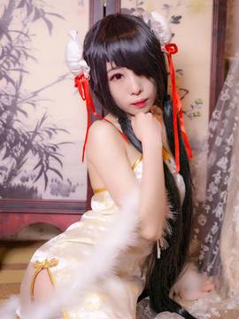 《date a live》時崎狂三除夕快乐 C O S P L A Y_《约会大作战》时崎狂三白旗袍 (1)