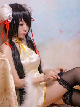《date a live》時崎狂三除夕快乐 C O S P L A Y_《约会大作战》时崎狂三白旗袍 (2)
