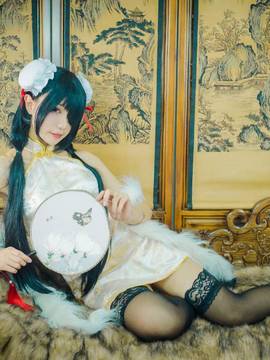《date a live》時崎狂三除夕快乐 C O S P L A Y_狂三旗袍 (2)