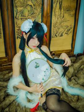 《date a live》時崎狂三除夕快乐 C O S P L A Y_狂三旗袍 (7)