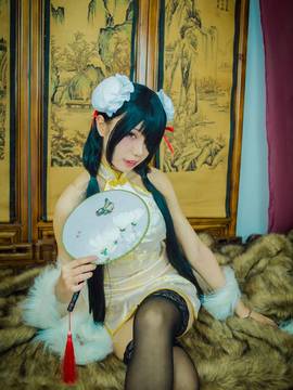 《date a live》時崎狂三除夕快乐 C O S P L A Y_狂三旗袍 (8)