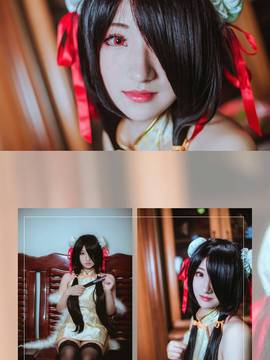 《date a live》時崎狂三除夕快乐 C O S P L A Y_#时崎狂三#白旗袍 (3)