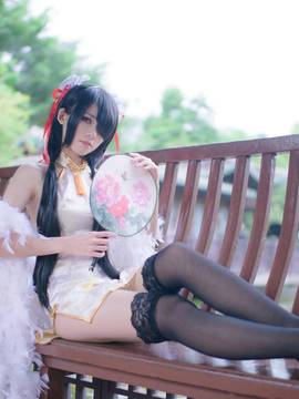 《date a live》時崎狂三除夕快乐 C O S P L A Y_#时崎狂三#白旗袍 (6)