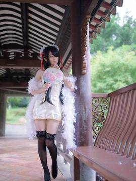 《date a live》時崎狂三除夕快乐 C O S P L A Y_#时崎狂三#白旗袍 (12)