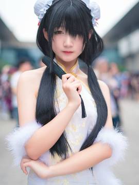 《date a live》時崎狂三除夕快乐 C O S P L A Y_【萤火虫场照】狂三旗袍 (8)