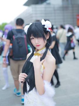 《date a live》時崎狂三除夕快乐 C O S P L A Y_【萤火虫场照】狂三旗袍 (11)