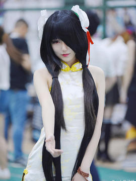 《date a live》時崎狂三除夕快乐 C O S P L A Y_4.30FC 时崎狂三 白旗袍场照 (1)