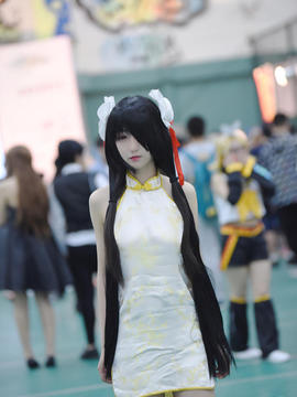 《date a live》時崎狂三除夕快乐 C O S P L A Y_4.30FC 时崎狂三 白旗袍场照 (3)