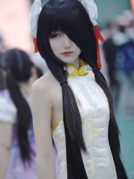 《date a live》時崎狂三除夕快乐 C O S P L A Y_4.30FC 时崎狂三 白旗袍场照 (4)