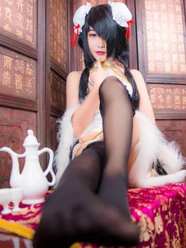 《date a live》時崎狂三除夕快乐 C O S P L A Y_时崎狂三同人白旗袍 (5)