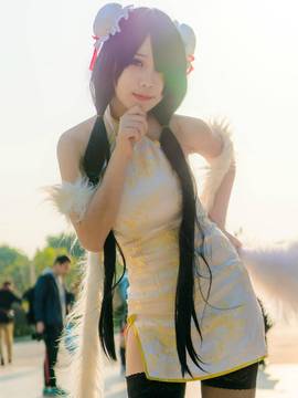 《date a live》時崎狂三除夕快乐 C O S P L A Y_狂三 同人旗袍 (5)