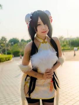 《date a live》時崎狂三除夕快乐 C O S P L A Y_狂三 同人旗袍 (8)