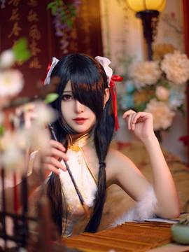 《date a live》時崎狂三除夕快乐 C O S P L A Y_狂三 同人旗袍 (19)